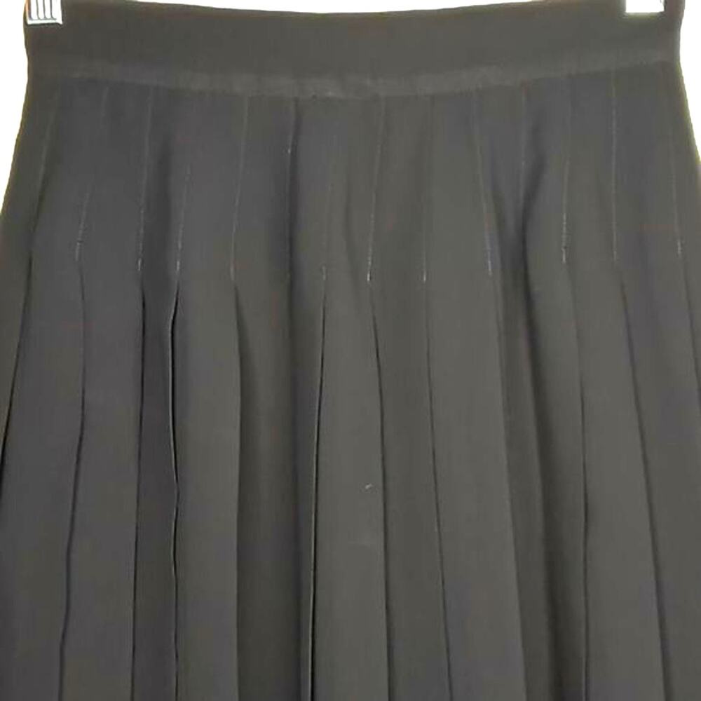 Black Pleated Women's Skirt - Classic A-Line